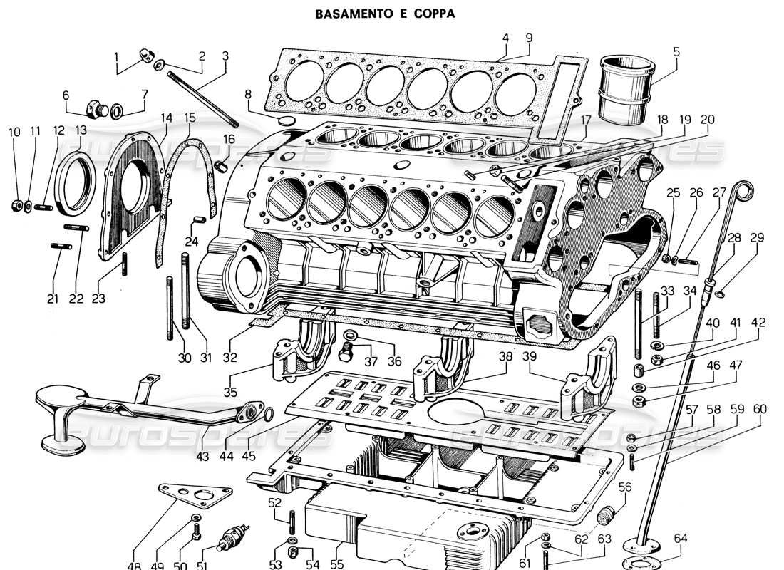 lamborghini espada crankcase parts diagram