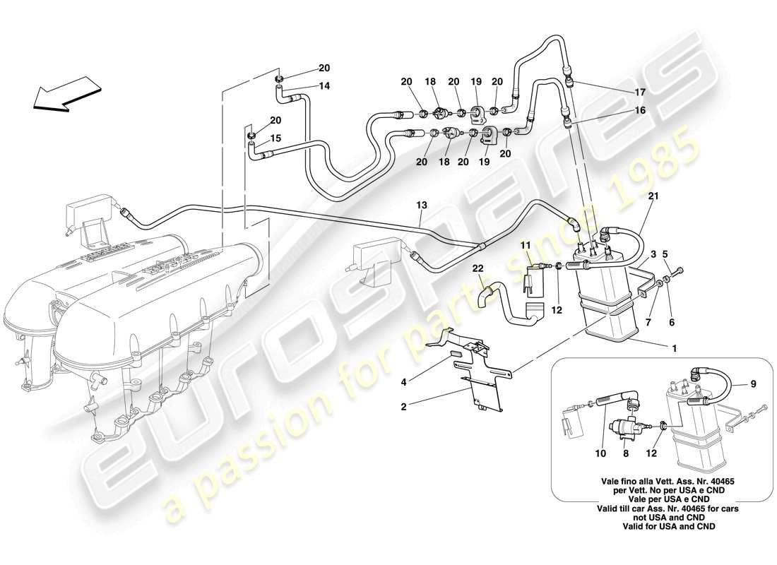 ferrari f430 spider (europe) evaporative emissions control system parts diagram
