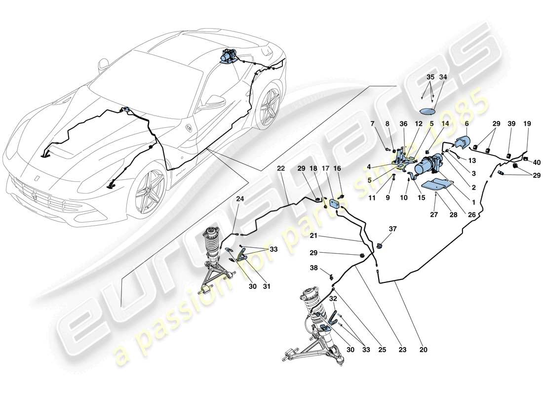 ferrari f12 berlinetta (europe) vehicle lift system part diagram