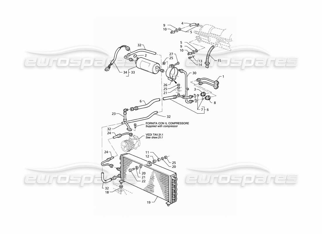 a part diagram from the Maserati QTP V6 (1996) parts catalogue