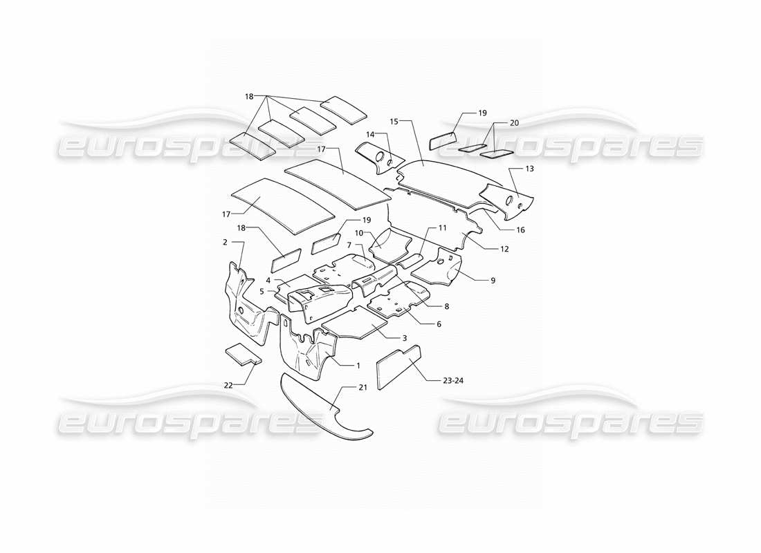 a part diagram from the maserati quattroporte (1996-2001) parts catalogue