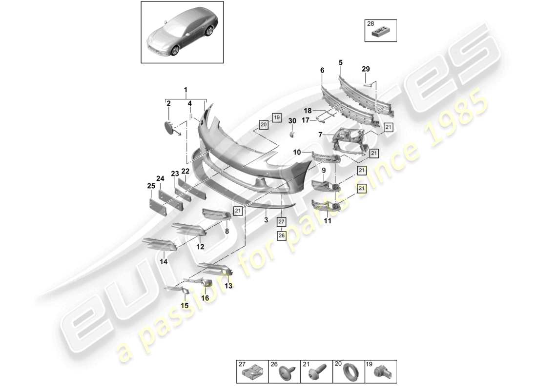 VIEW PARTS DIAGRAMS FROM THE PORSCHE PANAMERA PARTS CATALOGUE a part diagram from the porsche panamera parts catalogue