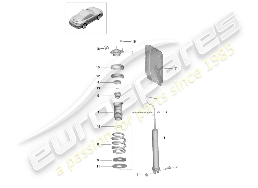 a part diagram from the porsche 991 parts catalogue