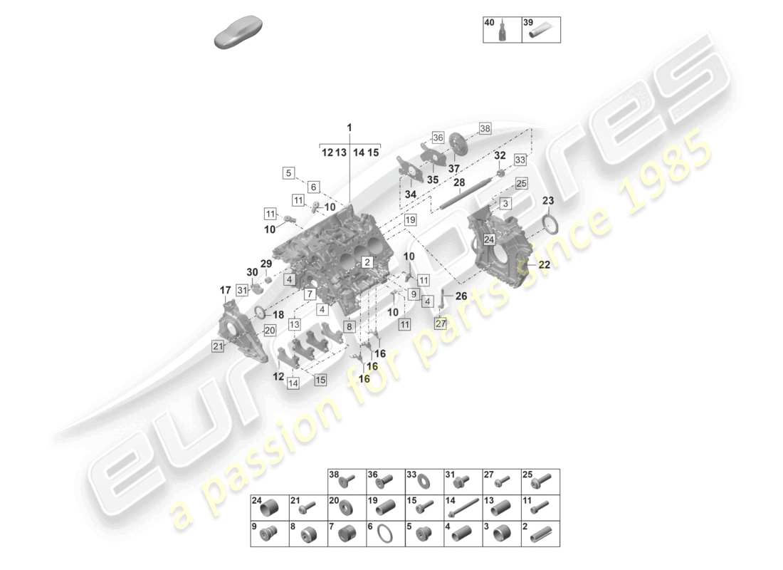 part diagram containing part number pac103323