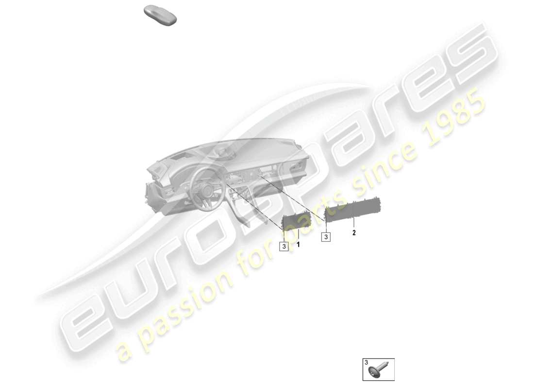 a part diagram from the porsche taycan parts catalogue