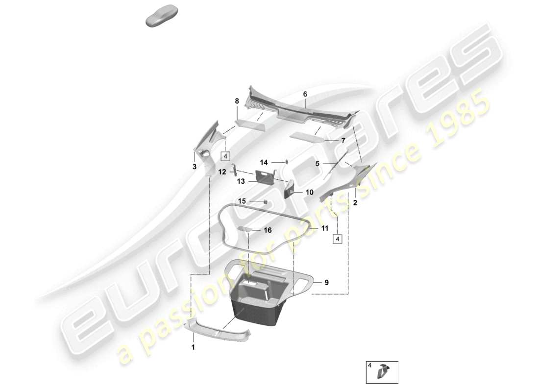 a part diagram from the porsche macan parts catalogue