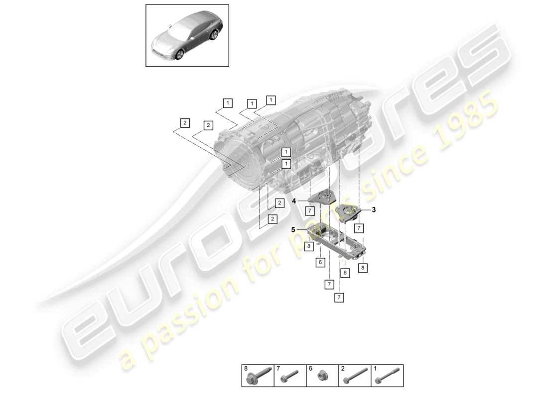 VIEW PARTS DIAGRAMS FROM THE PORSCHE PANAMERA PARTS CATALOGUE a part diagram from the porsche panamera parts catalogue