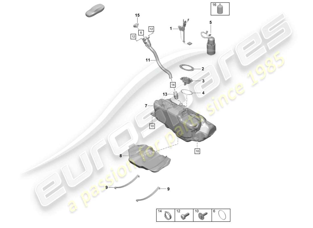 a part diagram from the porsche boxster parts catalogue
