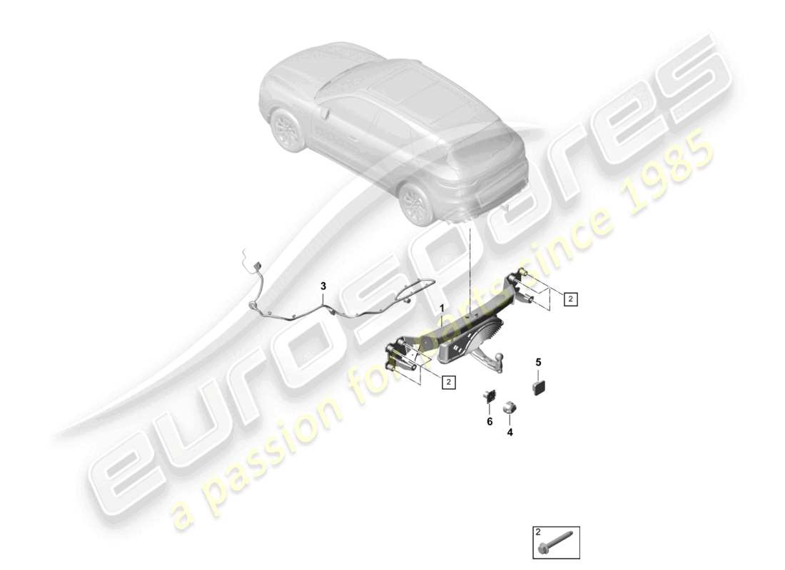 a part diagram from the porsche cayenne parts catalogue