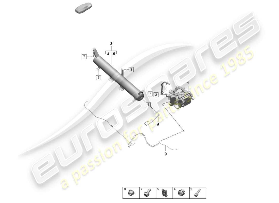 part diagram containing part number pac616675