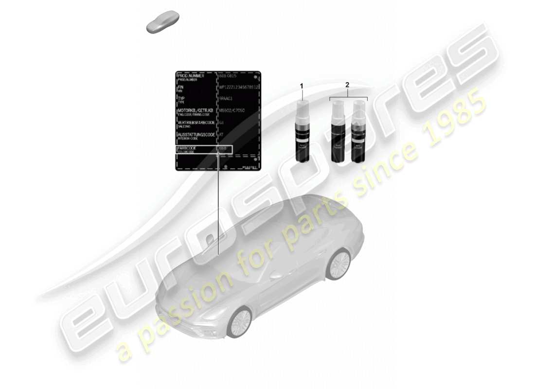 a part diagram from the porsche panamera parts catalogue