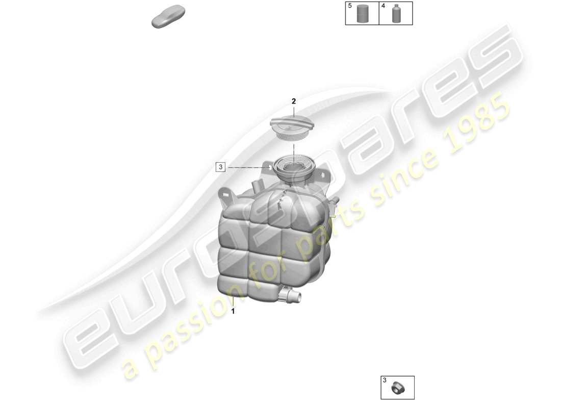 porsche 2025 (taycan 9j1-2) coolant expansion tank coolant additive parts diagram