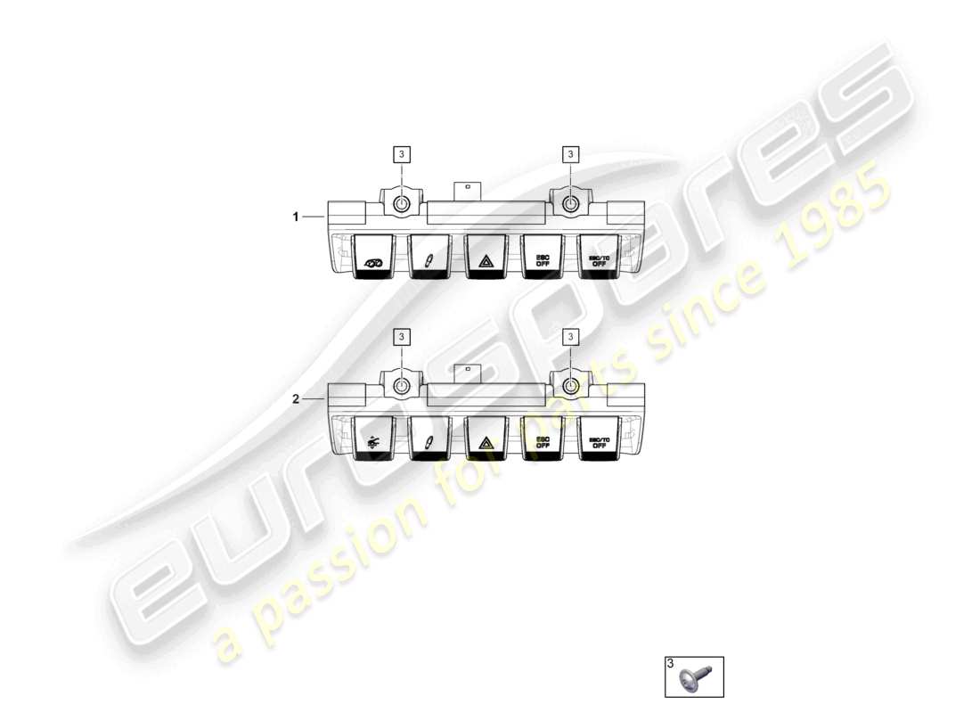 porsche 2025 (992-2 gt3) switch module dashboard part diagram