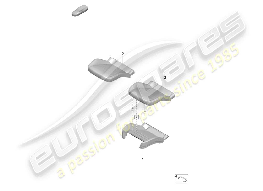 porsche 2024 (panamera 971-2) foam part seat cover sports seat part diagram
