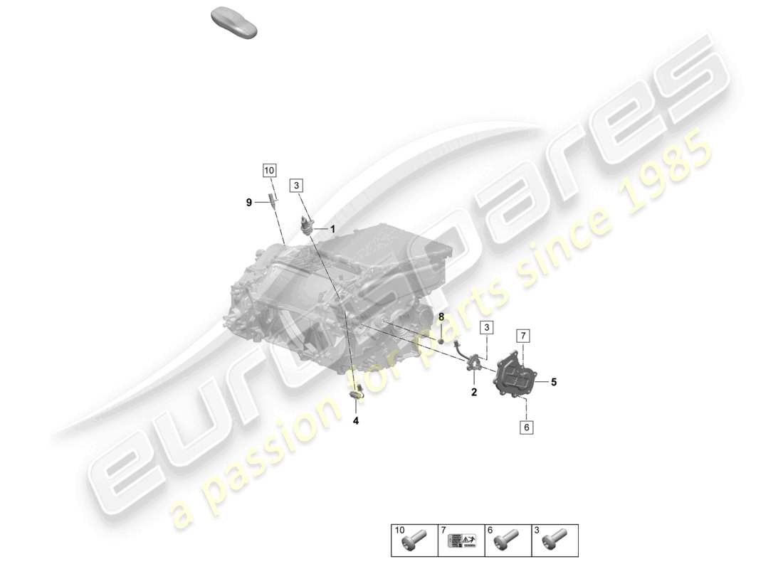 porsche 2024 (macan-e) traction motor for elec. drive rear axle sensors part diagram