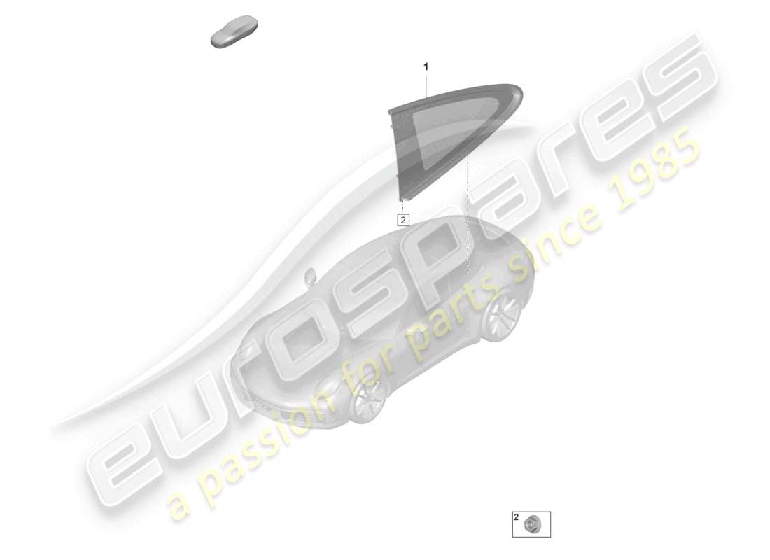 porsche 2024 (992-1) side window part diagram