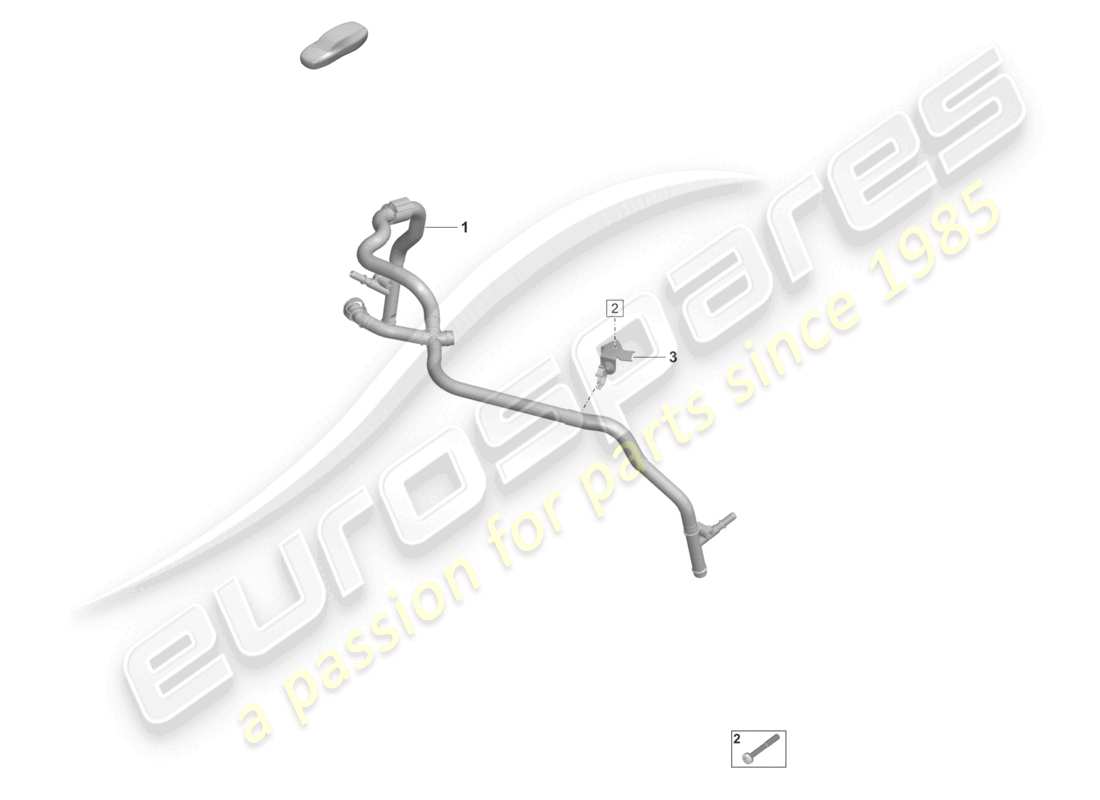 porsche 2023 (992-1 gt3/rs/st) crankcase housing ventilation breather line part diagram