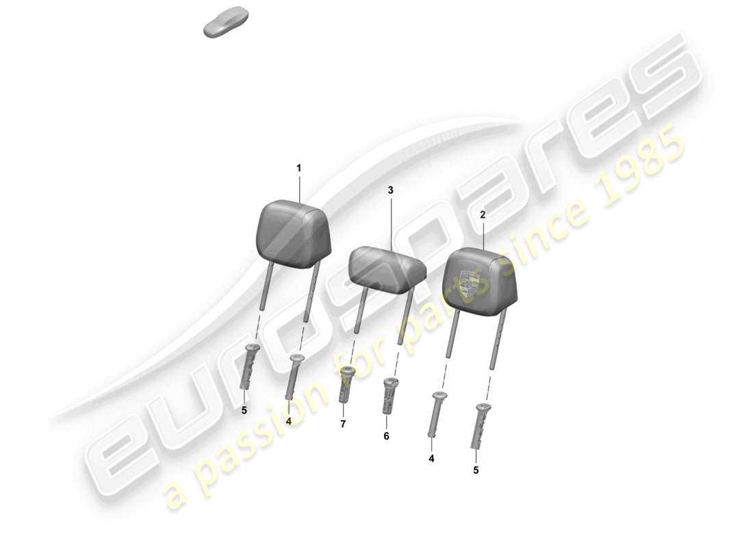 porsche 2025 (macan-e) head restraint fasteners part diagram