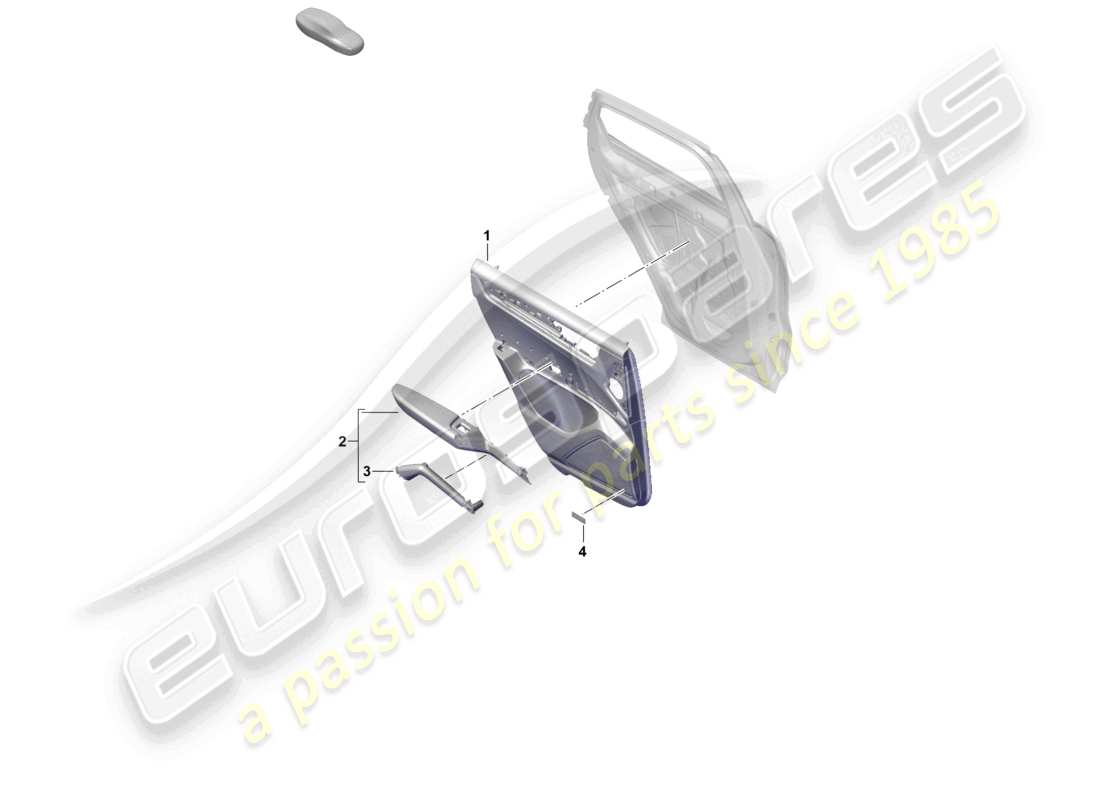 porsche 2026 (cayenne e3 pa) door trim panels rear doors for vehicles with leather trim with sun roller blind part diagram