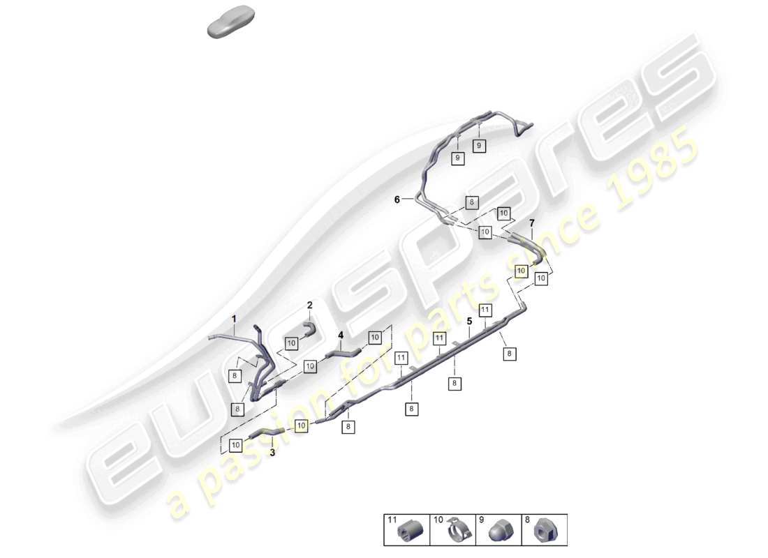 porsche 2023 (cayenne e3 pa) heater battery cooling system for vehicles with hybrid drive part diagram