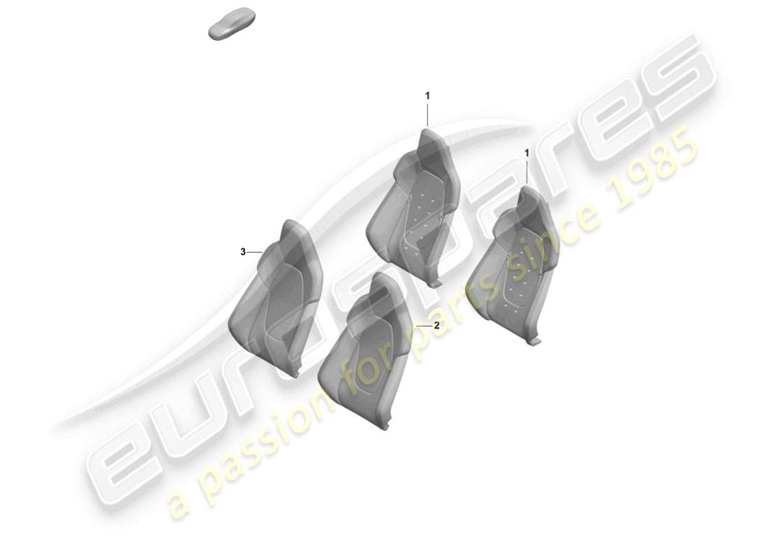 porsche 2021 (992-1 gt3/rs/st) foam part backrest cover sports seat plus part diagram