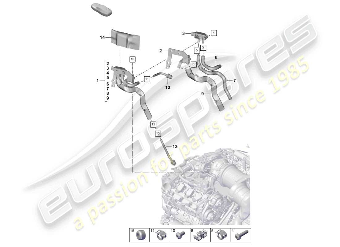 porsche 2026 (cayenne e3 pa) control line with pressure difference sender part diagram