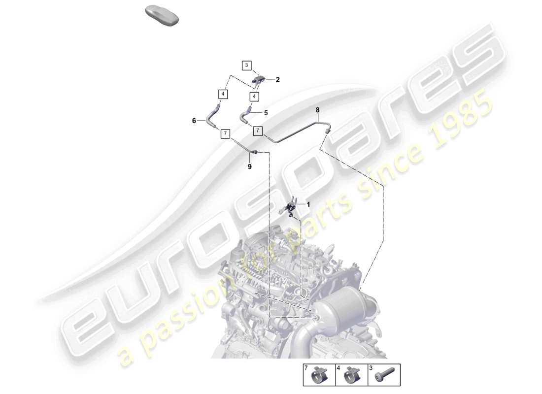 porsche 2025 (cayenne e3 pa) control line with pressure difference sender part diagram