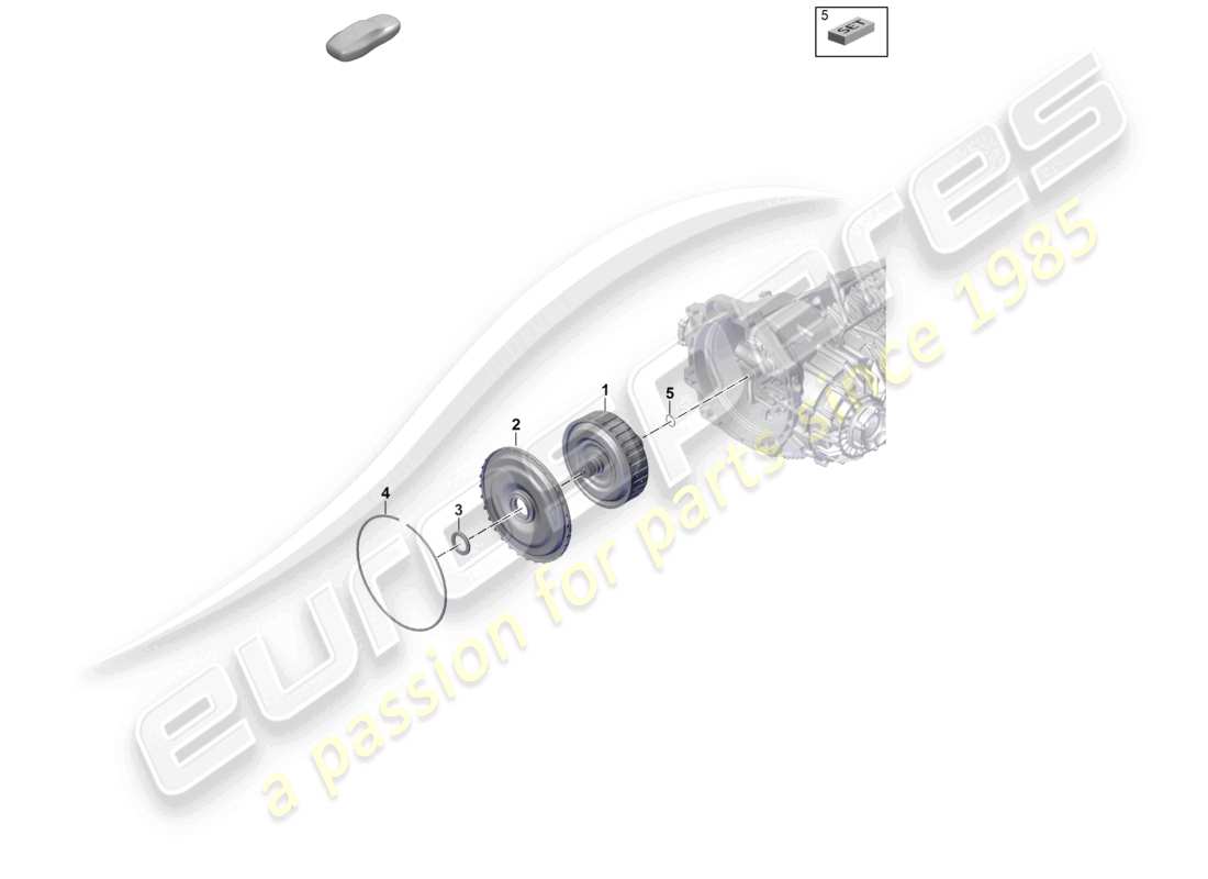 porsche 2023 (992-1 turbo / s) 8-speed dual clutch gearbox clutch for dual clutch gearbox part diagram