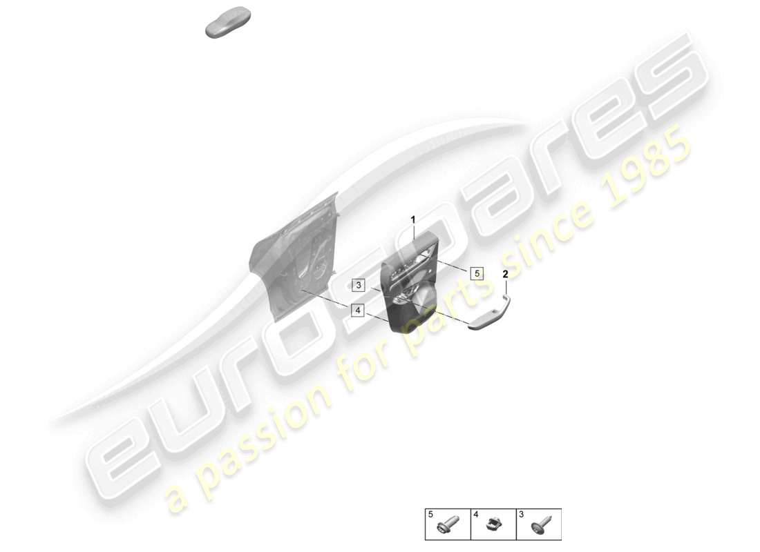 porsche 2024 (macan-e) door trim panels rear doors for models with leatherette trim armrest (leatherette) interior lighting comfort part diagram