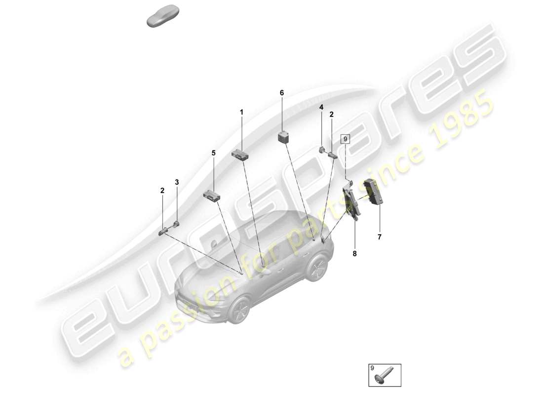 porsche 2024 (macan-e) voltage converter cigarette lighter part diagram