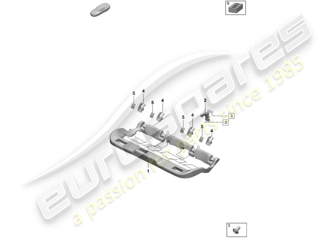 porsche 2024 (macan-e) back seat fasteners part diagram