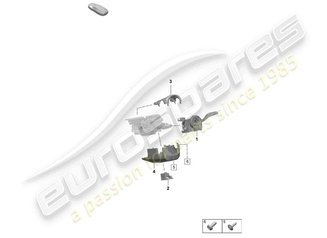 porsche 2025 (taycan 9j1-2) steering column switch parts diagram