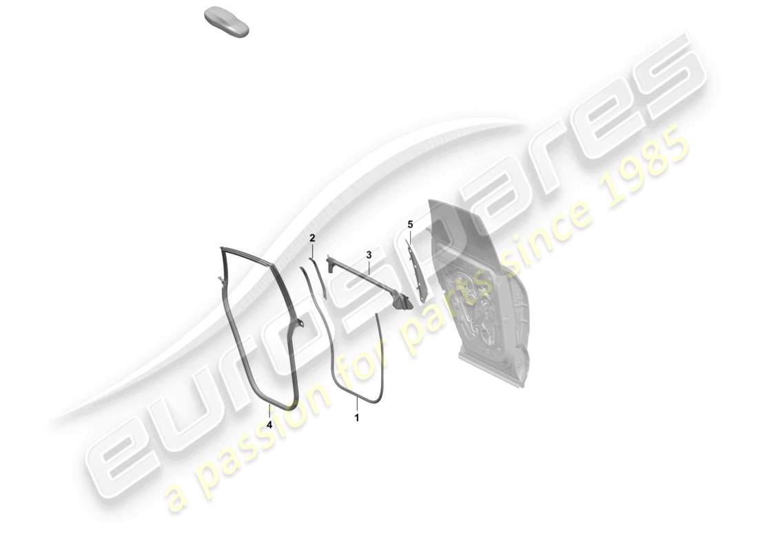 porsche 2025 (macan-e) door seal rear accessories part diagram