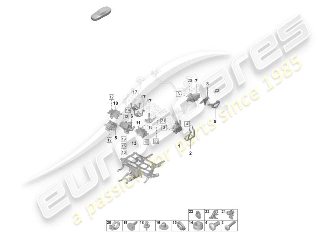 porsche 2021 (taycan 9j1-1) solenoid valve for coolant circuit d >>- mj 2020 part diagram