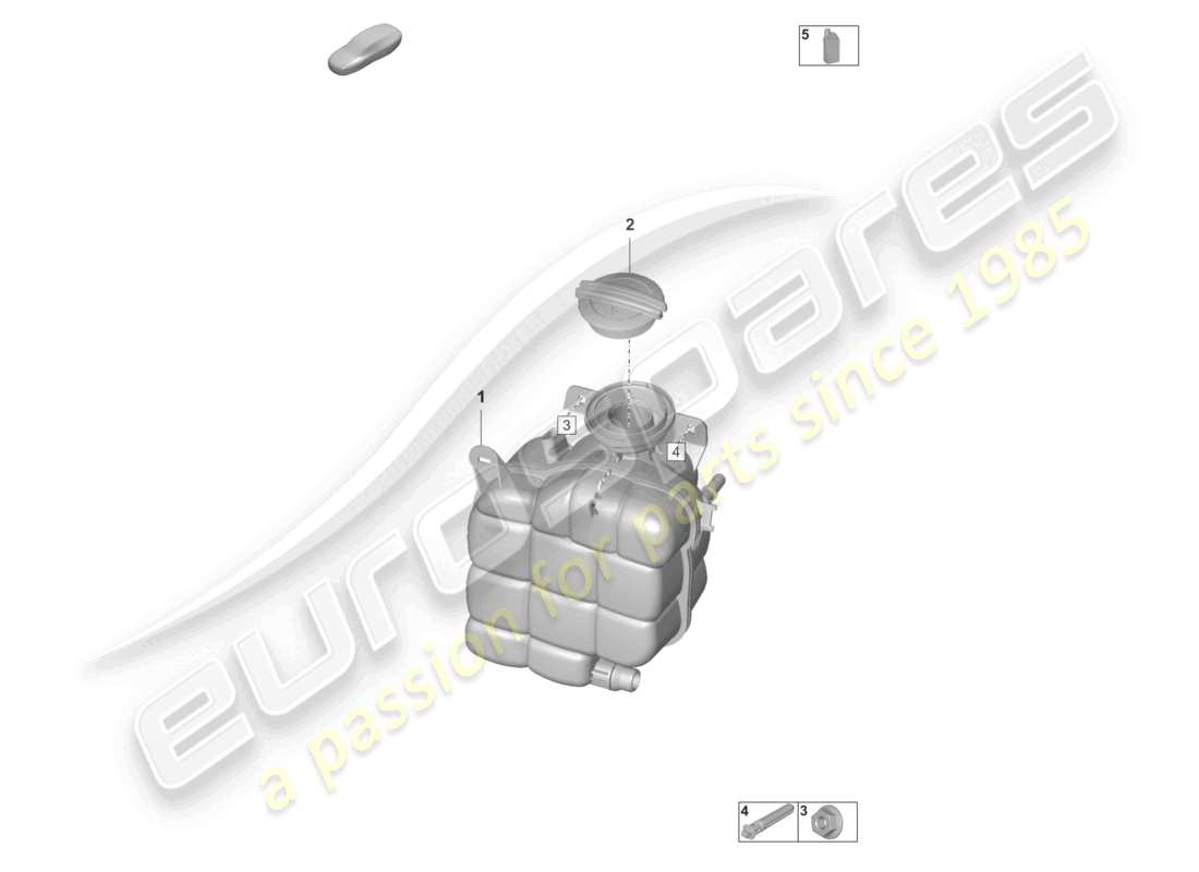 porsche 2022 (taycan 9j1-1) coolant expansion tank part diagram