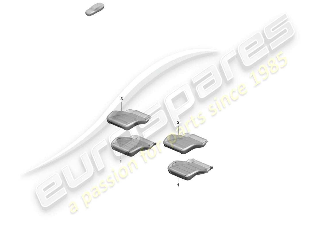 porsche 2025 (macan-e) foam part seat cover standard seat parts diagram