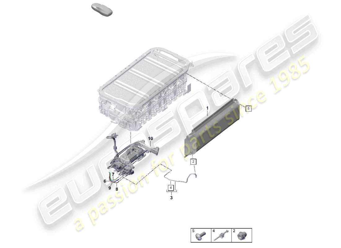 porsche 2025 (panamera 976) pressure accumulator air line part diagram