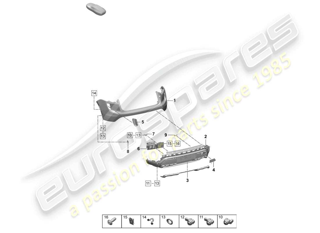 porsche 2025 (macan-e) bumper rear part diagram