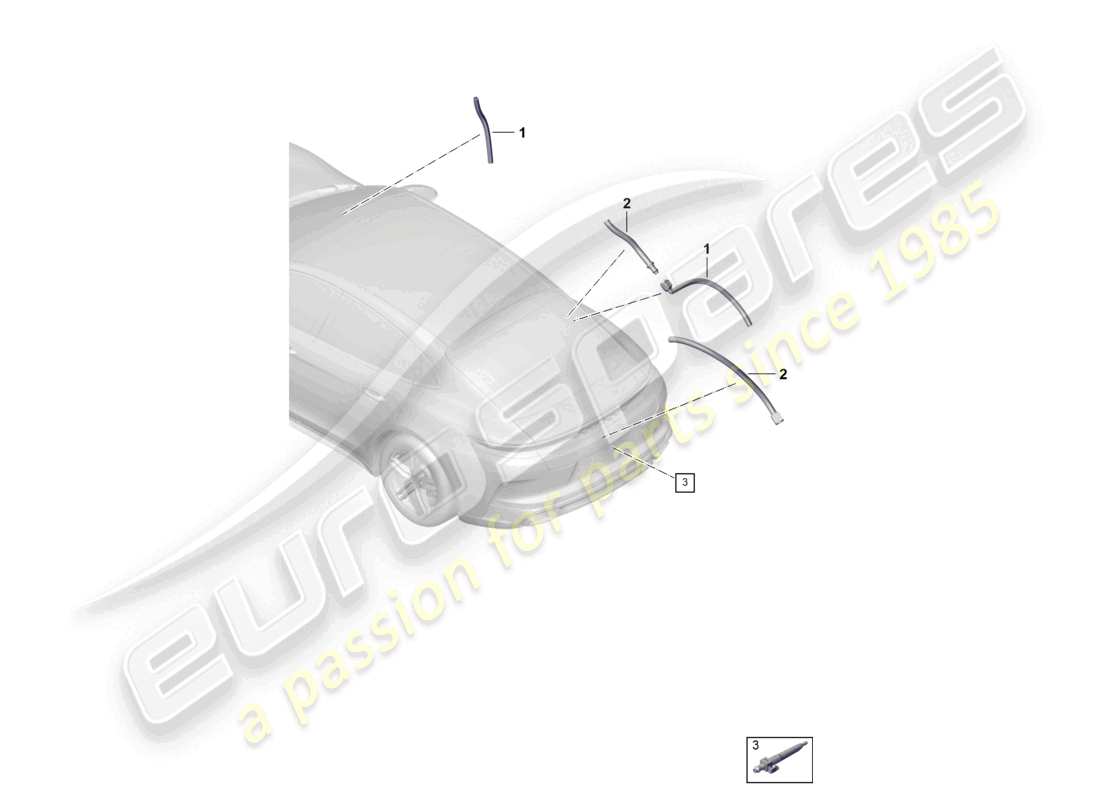 porsche 2026 (panamera 976) hose line for washer water rear part diagram