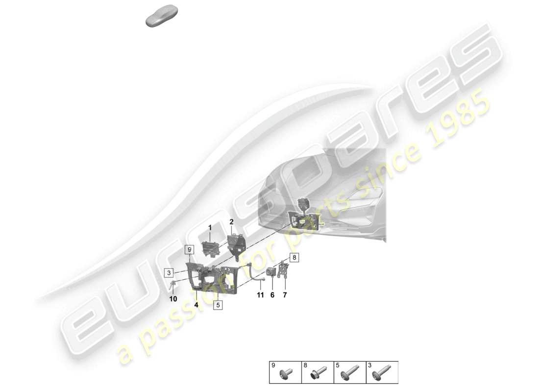 porsche 2025 (taycan 9j1-2) individual parts for vehicles with night vision system part diagram