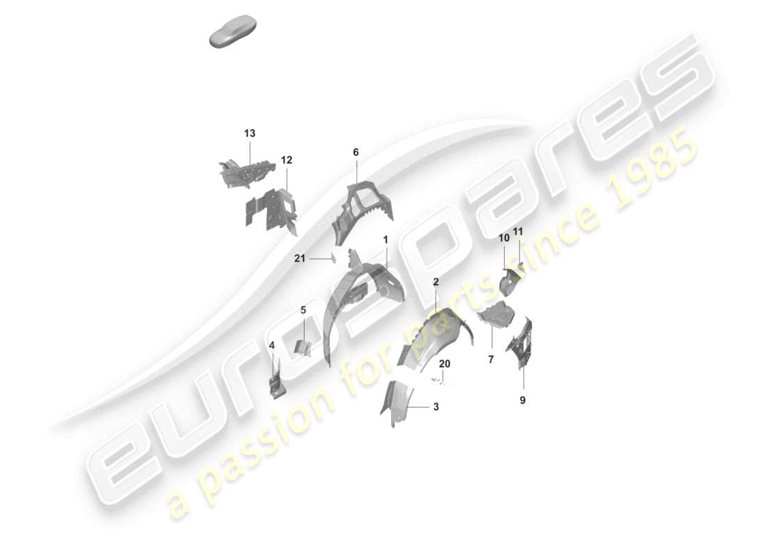 porsche 2023 (taycan 9j1-1) side panel, inner rear part diagram