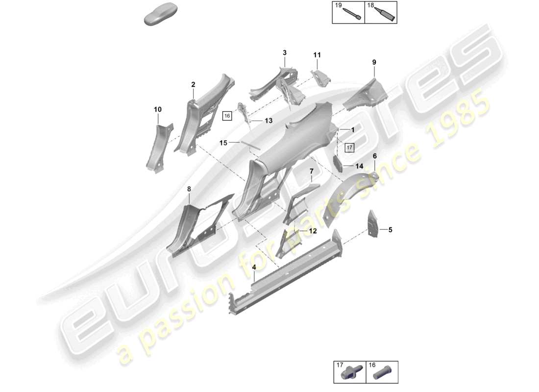 porsche 2026 (718 boxster spyder) side part part diagram