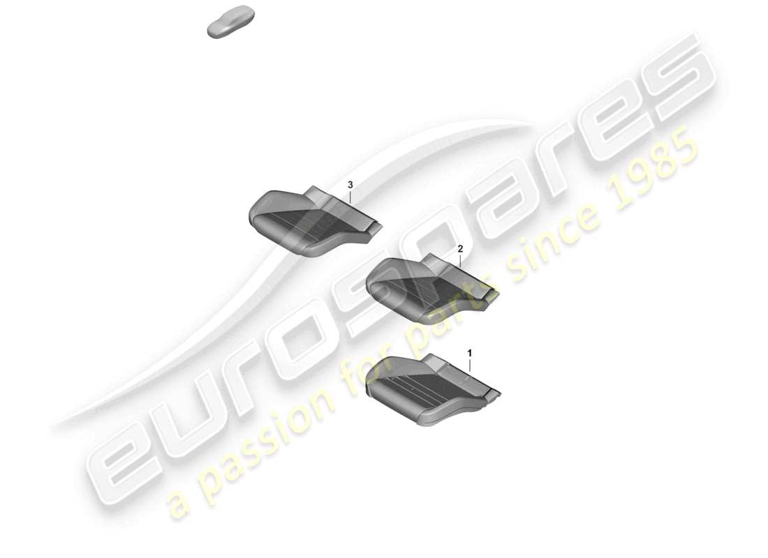 porsche 2024 (panamera 976) foam part seat cover standard seat part diagram