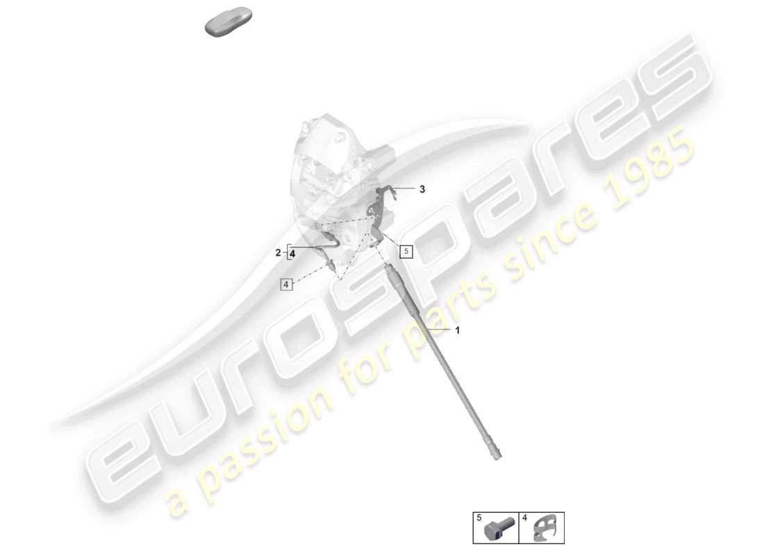 porsche 2026 (panamera 976) brake pipe/hose from rear brake hose to brake caliper housing part diagram