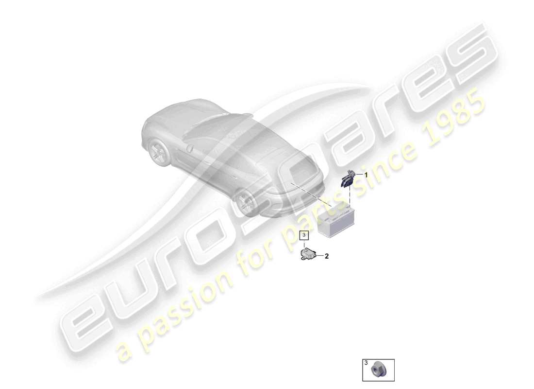 porsche 2024 (panamera 976) central protection rear part diagram