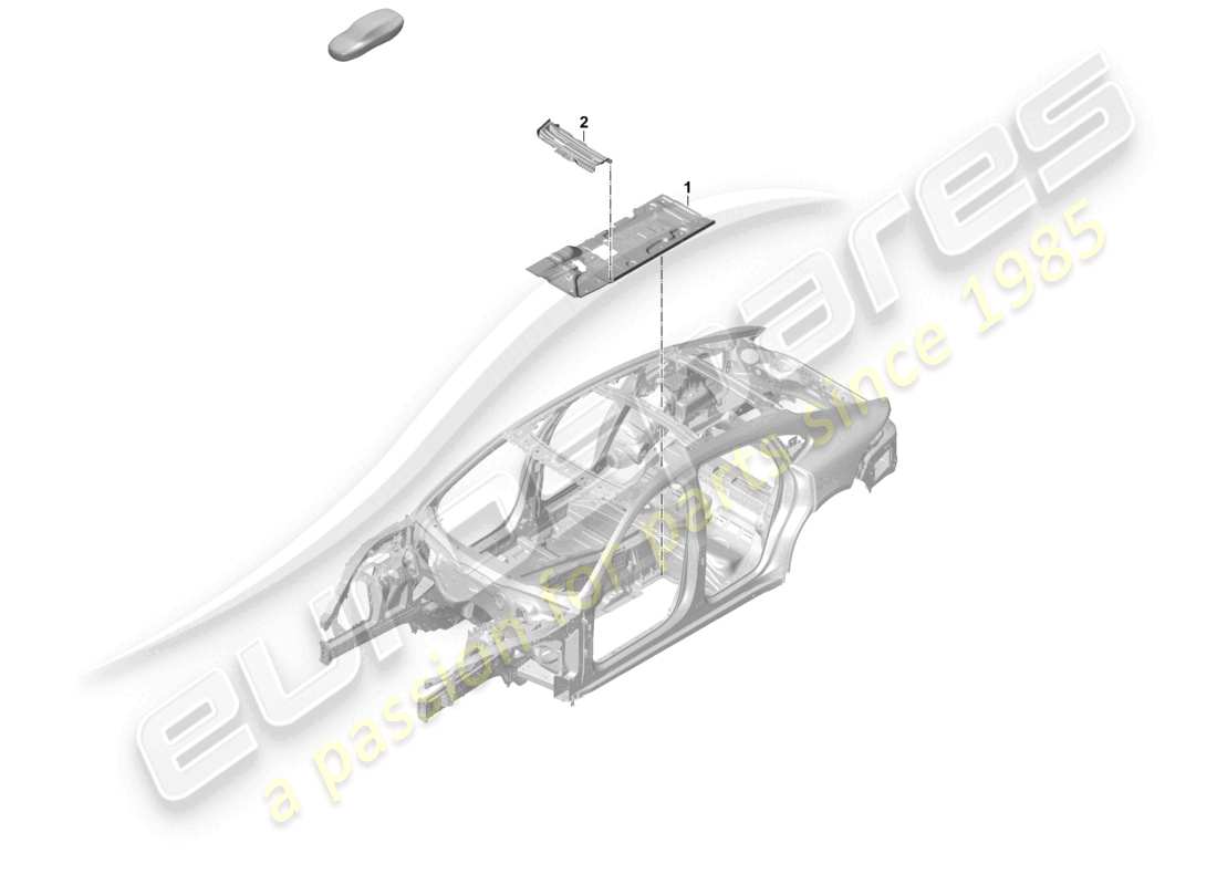 porsche 2024 (panamera 976) floor plates center part diagram