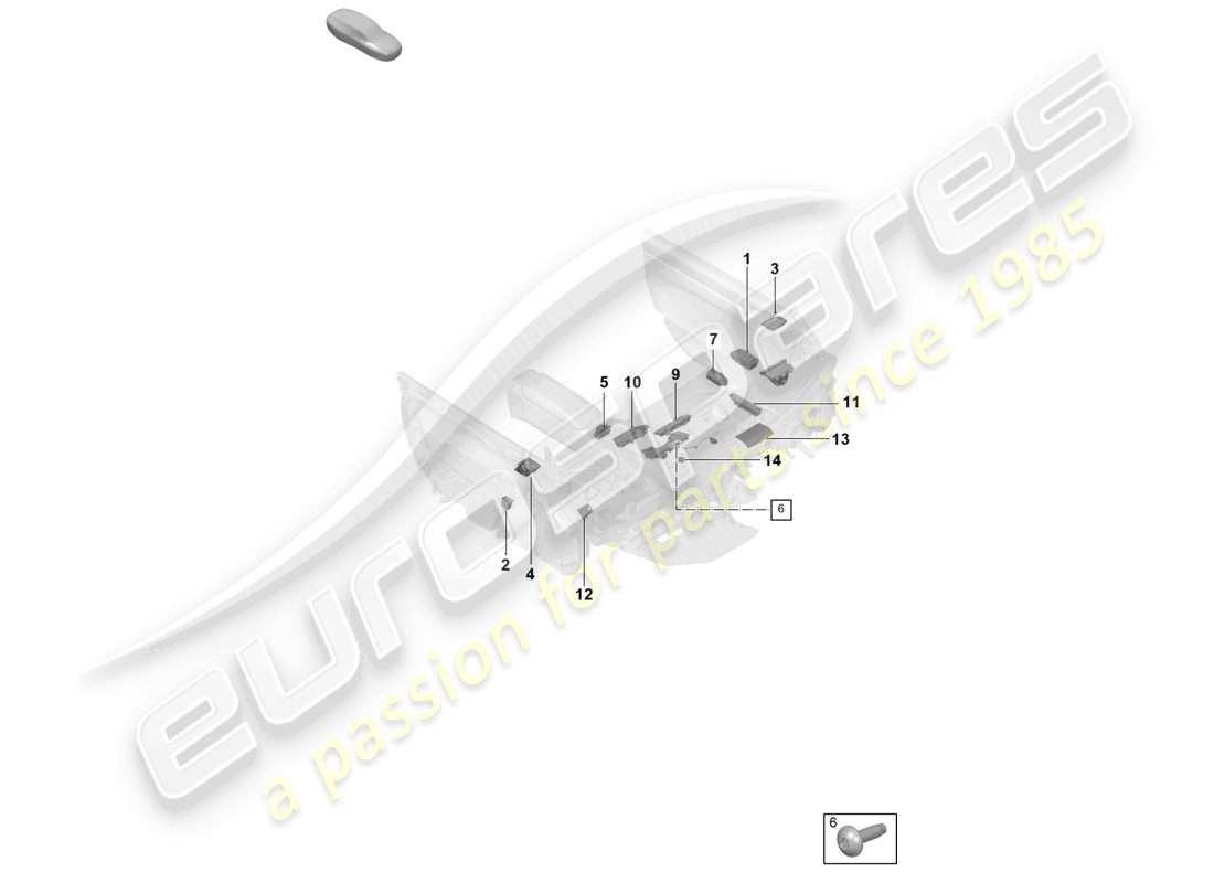 porsche 2026 (992-2 gt3) switch multimedia interface socket part diagram