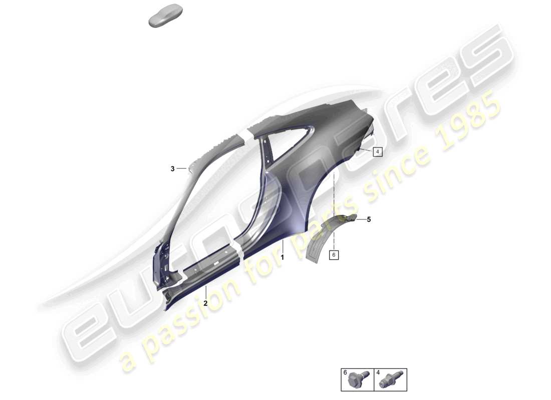 porsche 2024 (992-2 turbo / s) side part outer sport classic part diagram