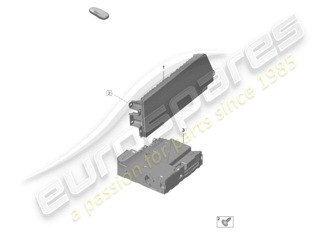 porsche 2026 (992-2 gt3/rs/st) display central computer parts diagram
