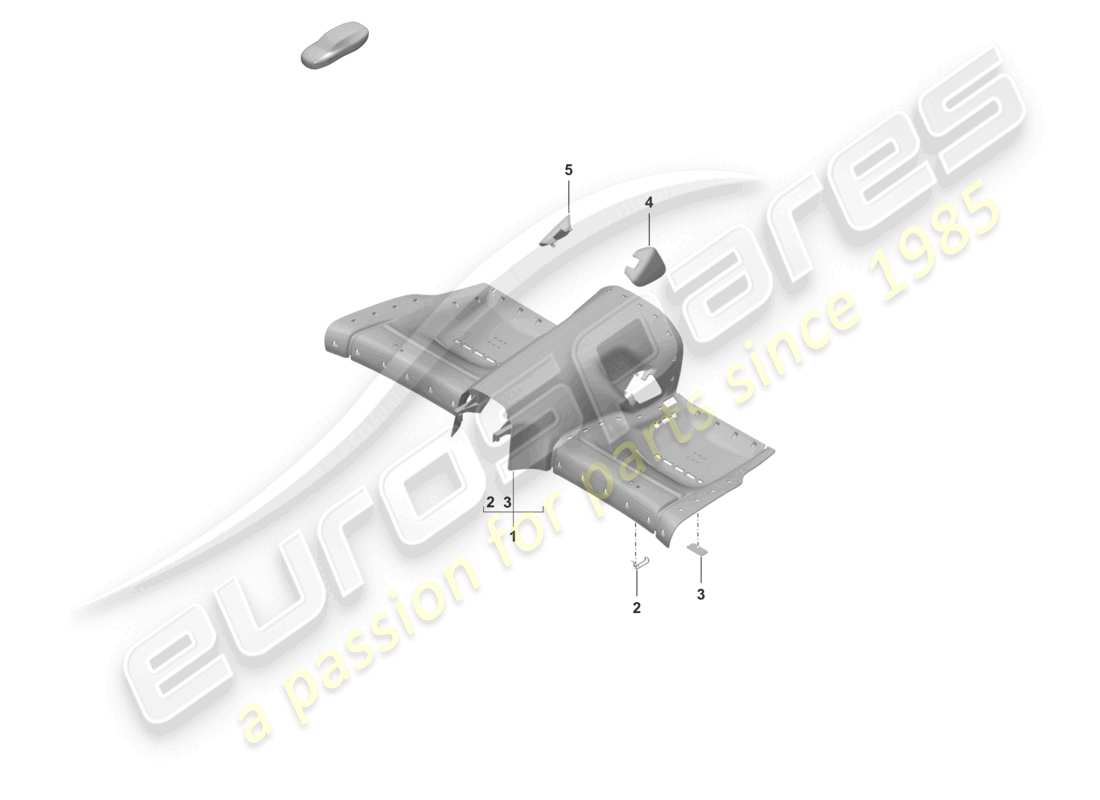 porsche 2020 (992-1 turbo / s) seat frame part diagram